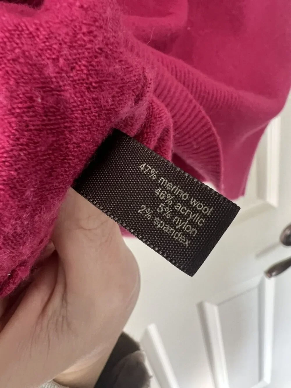 The Limited Pink Merino Wool Blend Sweater L Short Sleeve Knit Top